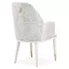 Lisbon Silken Matte Cream and Opal Dining Arm Chair