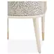 Lisbon Silken Matte Cream and Opal Dining Arm Chair