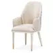 Lisbon Silken Matte Cream and Opal Dining Arm Chair