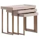 Lisbon Silken Cream and Bronze Rectangular Nesting Tables Set of 3