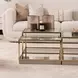 Savannah Breeze Bright Gold Short Cocktail Table Set of 2