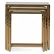 Savannah Breeze Bright Gold Nesting Tables Set of 3