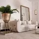 Savannah Breeze Cashmere and Bright Gold Standard 92" Sofa