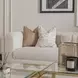 Savannah Breeze Cashmere and Bright Gold Mansion 104" Sofa