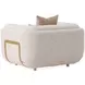 Savannah Breeze Cashmere Upholstered Matching Accent Chair with Pillow