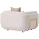 Savannah Breeze Cashmere Upholstered Matching Accent Chair with Pillow