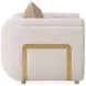 Savannah Breeze Cashmere Upholstered Matching Accent Chair with Pillow