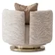 Savannah Breeze Gold and Cashmere Swivel Chair
