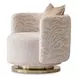 Savannah Breeze Gold and Cashmere Swivel Chair