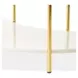 Sassani Pearl White and Gold Free Form Cocktail Table