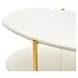 Sassani Pearl White and Gold Free Form Cocktail Table