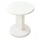 Sassani Pearl White and Gold Round End Table