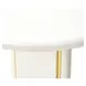 Sassani Pearl White and Gold Round End Table