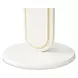 Sassani Pearl White and Gold Round End Table