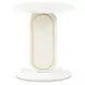 Sassani Pearl White and Gold Round Accent Table