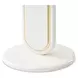 Sassani Pearl White and Gold Round Accent Table