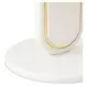 Sassani Pearl White and Gold Round Accent Table