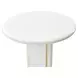 Sassani Pearl White and Gold Round Accent Table