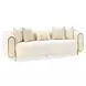 Sassani Crepe and Gold 100" Sofa