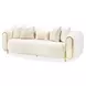 Sassani Crepe and Gold 100" Sofa