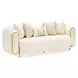 Sassani Crepe and Gold 88" Loveseat