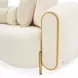 Sassani Crepe and Gold 88" Loveseat