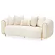 Sassani Crepe and Gold 88" Loveseat