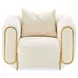 Sassani Gold and Crepe Accent Chair