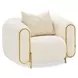 Sassani Gold and Crepe Accent Chair