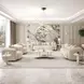 Sassani Gold and Crepe Accent Chair