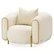 Sassani Gold and Crepe Accent Chair