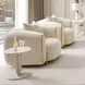 Sassani Gold and Crepe Accent Chair