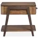 Hallie Milk Chocolate and Dark Chocolate Rectangular End Table