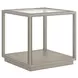 Glaze Bezel Square Glass Top Occassional Table Set
