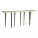 Grace Beige and Nickel Rectangular Travertine Top Lowry Console Table