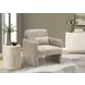 8026 Light Brown Upholstered Accent Chair with Pillow