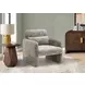 8027 Light Gray Upholstered Accent Chair with Pillow