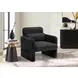 8028 Black Upholstered Accent Chair with Pillow