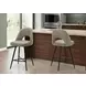 1254 Brown Upholstered Swivel Bar Stool Set of 2