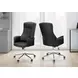 7323 Black Upholstered Swivel Executive Office Chair