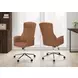 7378 Brown Upholstered Swivel Executive Office Chair