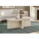 2891 Travertine Stone Rectangular Occasional Table Set