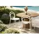 4005 White Outdoor Stacking Dining Chair Set of 4