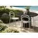 4006 Light Gray Outdoor Stacking Dining Chair Set of 4
