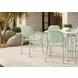 4023 Sea Green Outdoor Stacking Dining Chair Set of 4