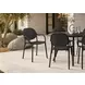 4024 Black Outdoor Stacking Dining Chair Set of 4