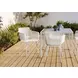 4025 White Outdoor Stacking Dining Chair Set of 4
