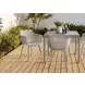4026 Light Gray Outdoor Stacking Dining Chair Set of 4