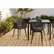 4029 Black Outdoor Stacking Dining Chair Set of 4