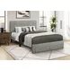 5900Q Gray Queen Upholstered Storage Platform Bed